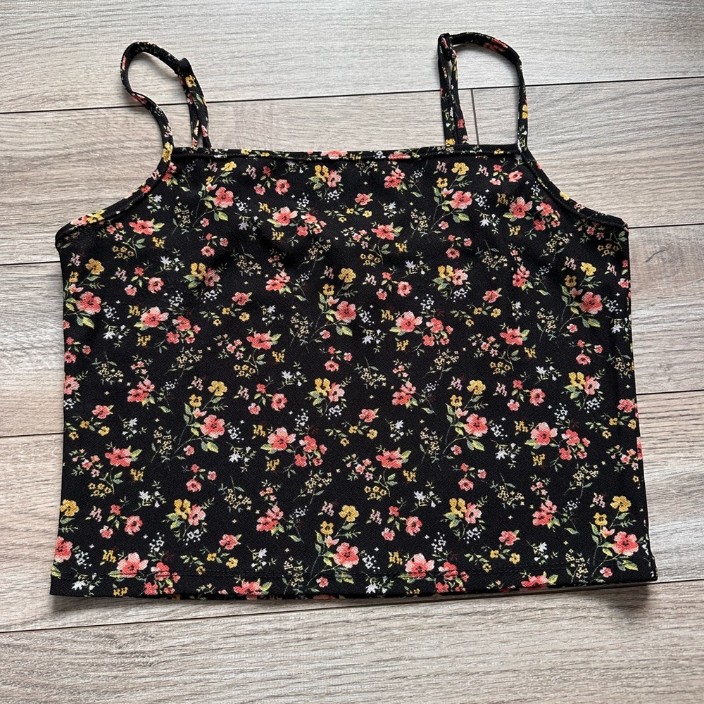 Forever 21 Black Floral Camisole